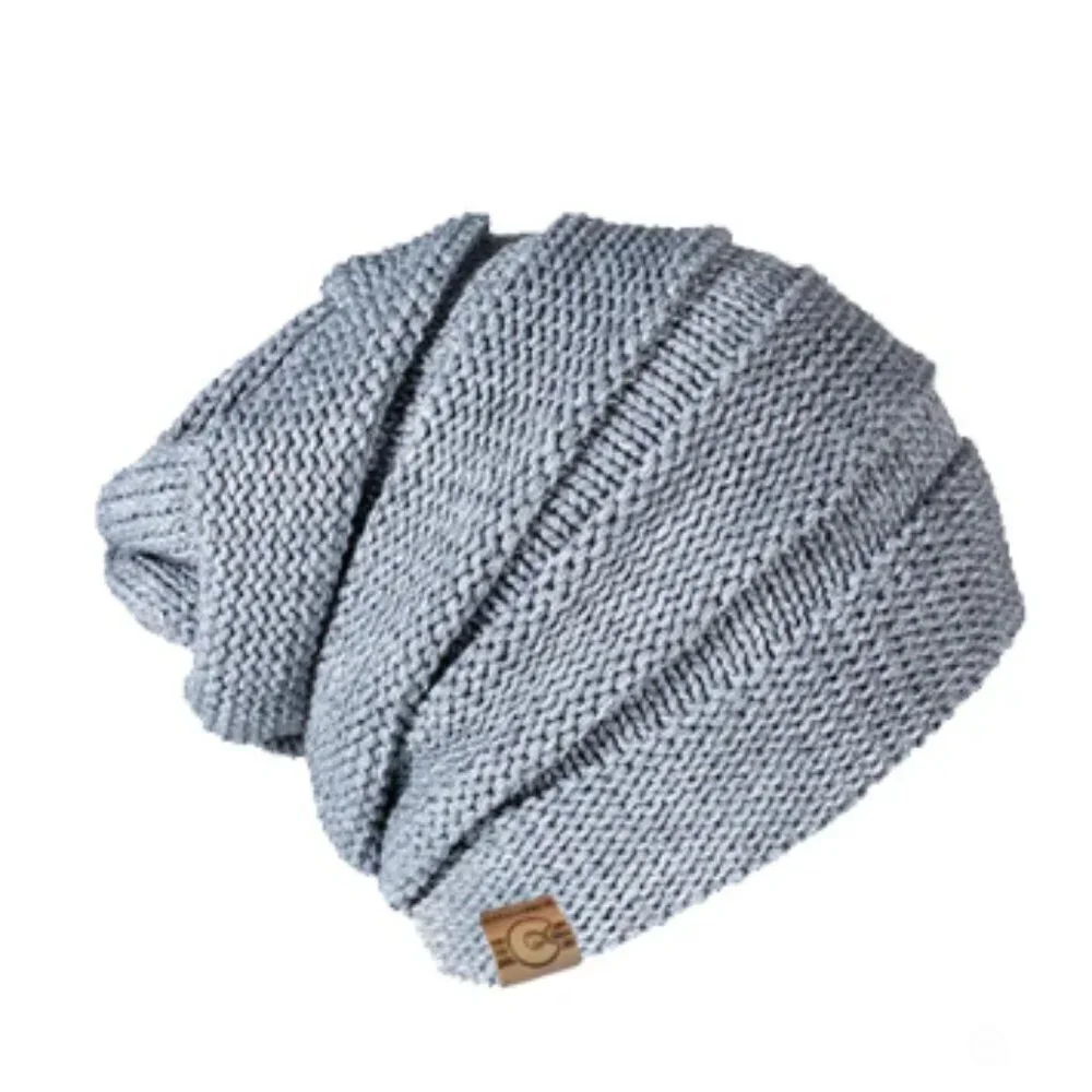 Yo Colorado Women's Drift Slouch Beanie Hat NWT Heather Grey Winter Ski Snow